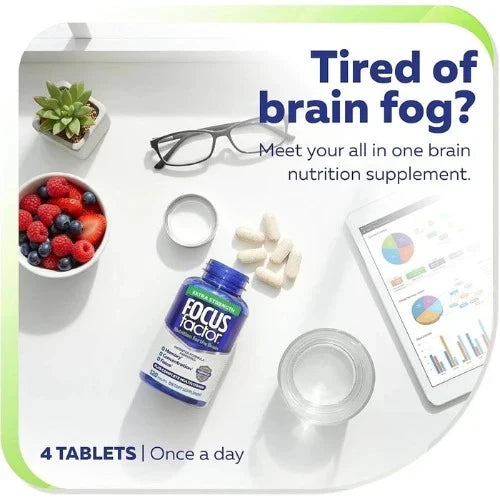 Focus Factor Adults Extra Strength Brain Supplement for Memory – 120 Tablets – New Sealed – 100% Authentic