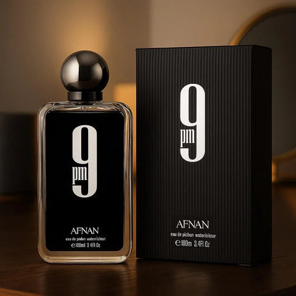 Afnan 9 PM Eau De Parfum 100ml / 3.4oz Men's Long Lasting Fragrance | Sealed