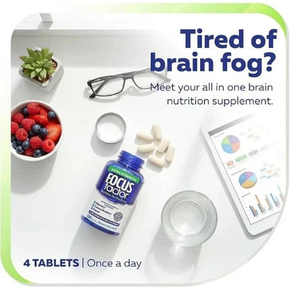 Focus Factor Adults Extra Strength Brain Supplement for Memory – 120 Tablets – New Sealed – 100% Authentic