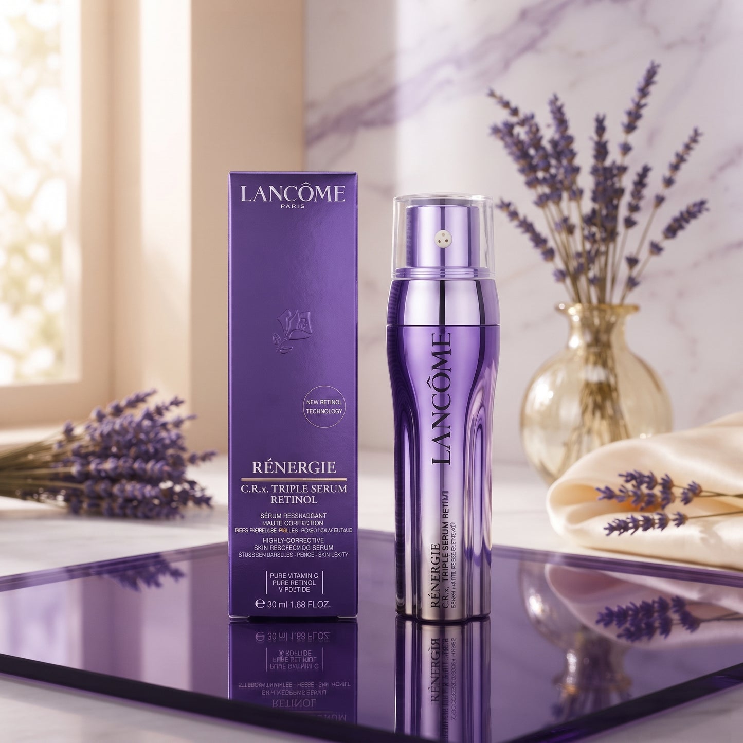 Lancôme Rénergie C.R.x Triple Serum Retinol 1.7 oz / 50 mL Anti-Aging Serum New in Box & Sealed