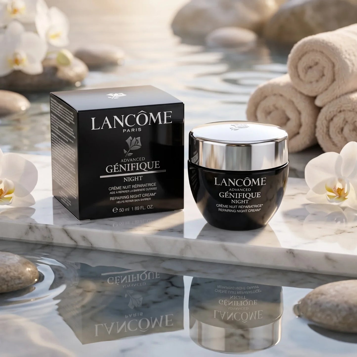 Lancôme Advanced Génifique Night Repairing Cream 50ml / 1.69oz Youth Activating Moisturizer NEW In Box