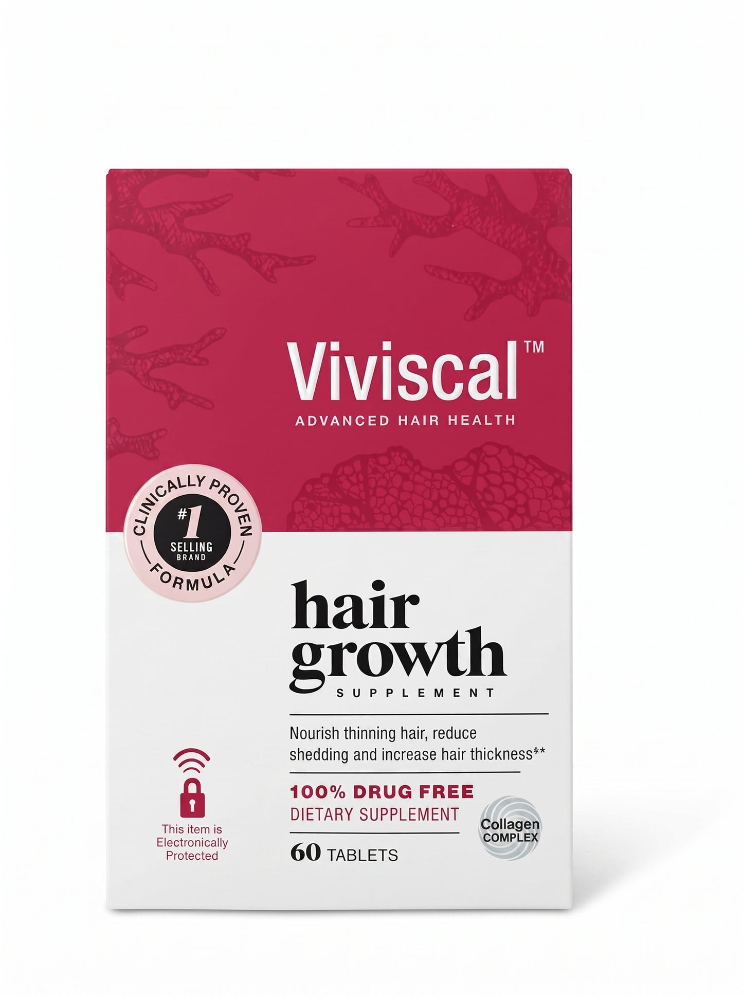 Viviscal Advanced Hair Health Hair Growth Supplement 60 Tablets – Drug-Free Hair Growth & Thickening Formula